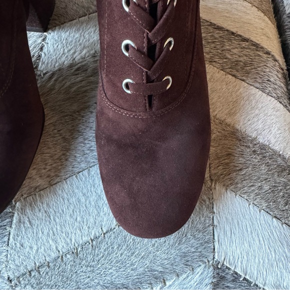 Gianvito Rossi 'Mackay" Suede Lace-Up Block Heel Boot , sz 37 - Picture 7 of 14